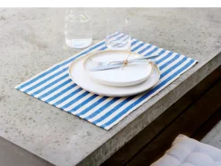 Statement Stripe 2-pak Dækkeservietter, Blå, 33x48 cm