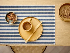 Statement Stripe 2-pak Dækkeservietter, Blå, 33x48 cm