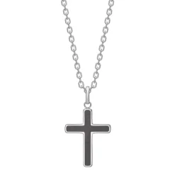 Stål Kors Halskæde, Steel, 55 cm
