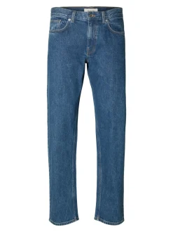 196-Straight Ben Kori Jeans, Medium Blue Denim, W34/L32