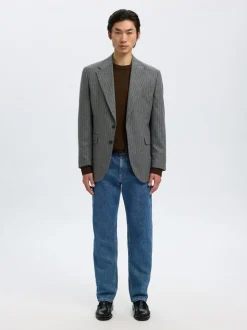 196-Straight Ben Kori Jeans, Medium Blue Denim, W34/L32