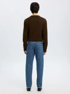 196-Straight Ben Kori Jeans, Medium Blue Denim, W34/L32