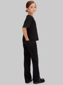 Straight Jeans, Washed Black, 152 cm