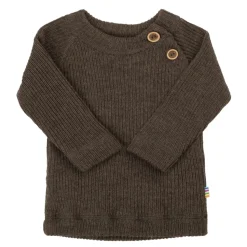 Strik Bluse, Brown Melange, 80 cm