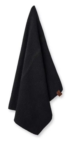 Strikket Køkkenhåndklæde, Coal, 45x70 cm