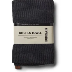 Strikket Køkkenhåndklæde, Coal, 45x70 cm