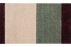 Stripe Horisontal Gulvtæppe, Green/Ivory/Bordeaux, 60x90 cm