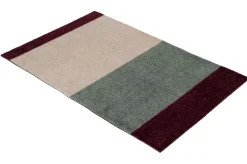 Stripe Horisontal Gulvtæppe, Green/Ivory/Bordeaux, 60x90 cm