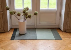 Stripe Horisontal Gulvtæppe, Grøn/Støvet/Mørk Grøn, 67x120 cm