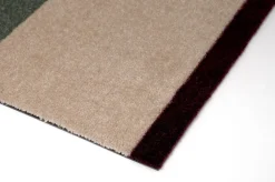 Stripe Horisontal Gulvtæppe, Green/Ivory/Bordeaux, 67x120 cm