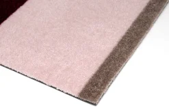 Stripe Horisontal Gulvtæppe, Bordeaux/Rose/Sand, 40x60 cm