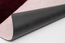 Stripe Horisontal Gulvtæppe, Bordeaux/Rose/Sand, 40x60 cm