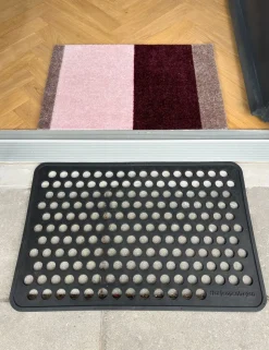 Stripe Horisontal Gulvtæppe, Bordeaux/Rose/Sand, 40x60 cm