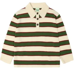 Striped Polo, Ecru, 120 cm
