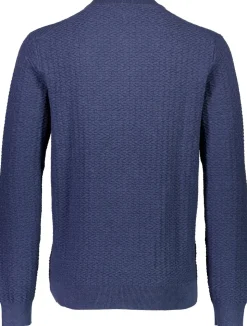 Structured Knit Cardigan, Blue Mel, XXL