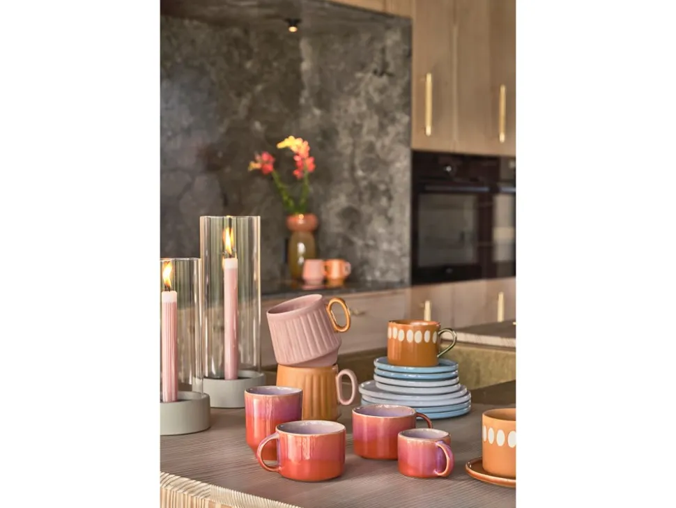 Styles Allure 2-pak Espressokopper, Purple/Orange 8 cl