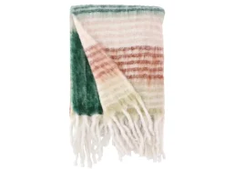 Styles Plaid, Sand/Abrikos/Rosa/Grøn, 130x170 cm