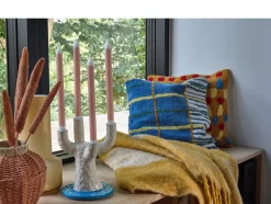 Styles Pude, Blå/ Gul/ Offwhite, 45x45 cm