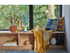 Styles Pude, Blå/ Gul/ Offwhite, 45x45 cm