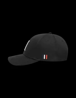 Suede Baseball Cap, Black/White, One size