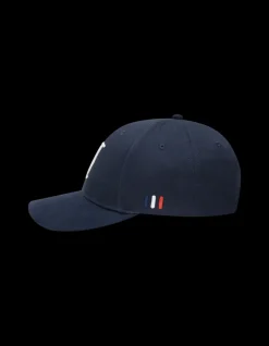 Suede Baseball Cap, Dark Navy/White, One size