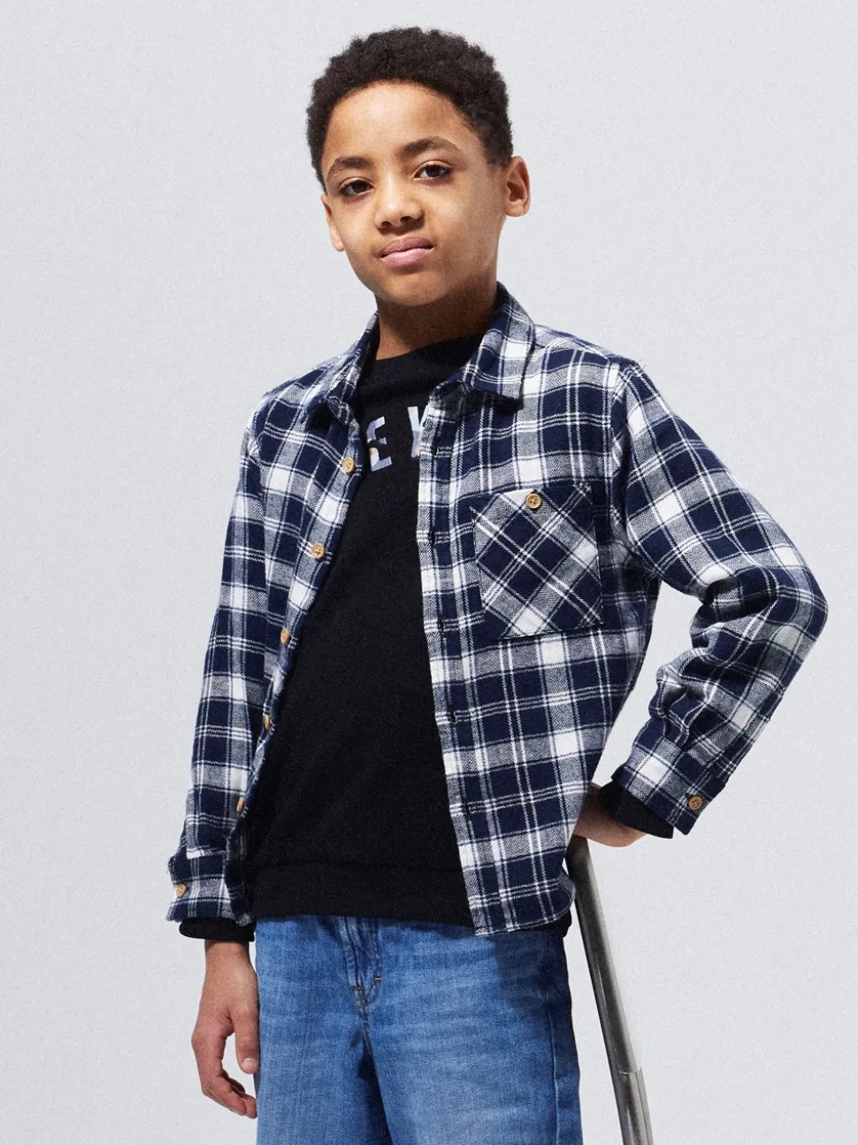 Sunda Skjorte, Navy Blazer, 146-152 cm