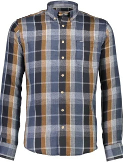 Super Soft Check Skjorte, Navy, L