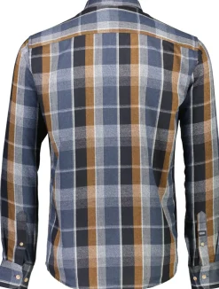 Super Soft Check Skjorte, Navy, L