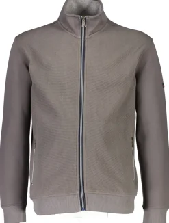 Superflex Structure Sweat Cardigan, Army, 4XL