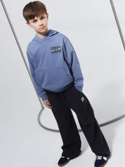 Sven Straight Sweatpants, Black, 152 cm