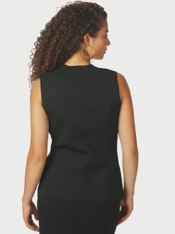 Sway Smooth Knit Vest, Black, 38