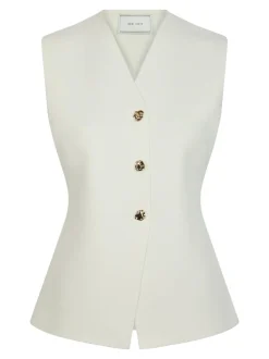 Sway Smooth Knit Vest, Off White, 40