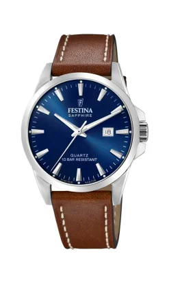 Swiss Made 20025 Herreur, Stål/Brun, 41 mm