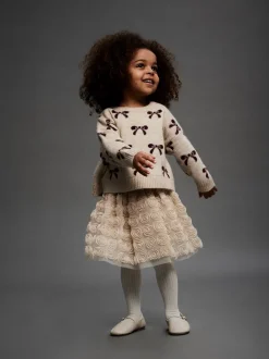 Sykia Tulle Nederdel, Cement, 110 cm