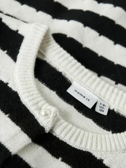 Sylvea Loose Knit Cardigan, Cloud Dancer, 134-140 cm