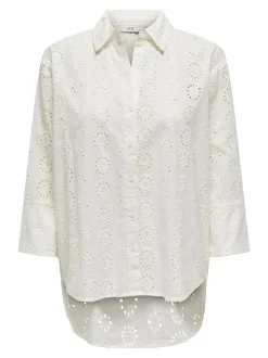 Tallie Skjorte, Cloud Dancer/Broderie Anglaise, L