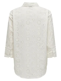 Tallie Skjorte, Cloud Dancer/Broderie Anglaise, L