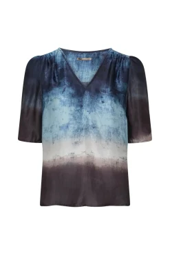 Tandora Bluse, Blue Mix, 38