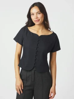 Tango Structure Top, Dark Navy, 40