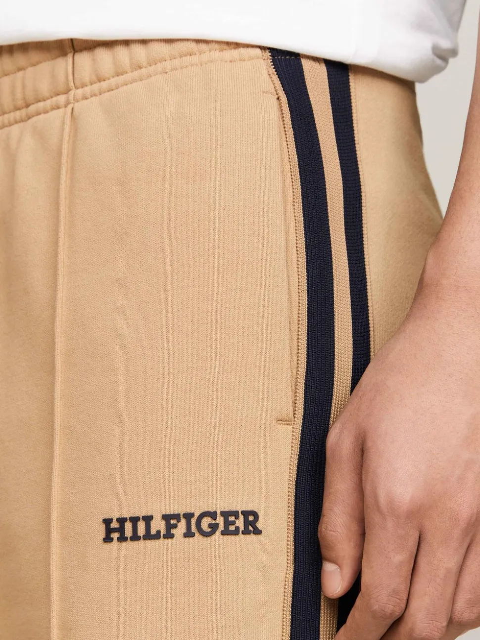 Tape Monotype Sweatpants, Khaki, M