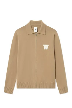 Tay Zipper Cardigan, Ermine, XXL