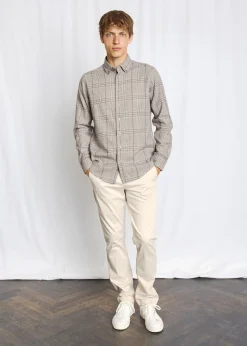 Tazul Casual Modern Fit Skjorte, Brown, L