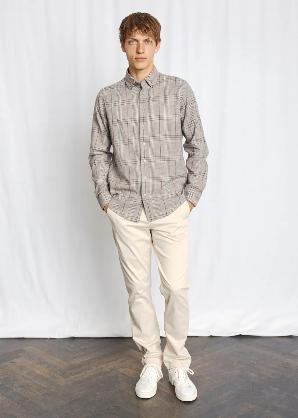 Tazul Casual Modern Fit Skjorte, Brown, L