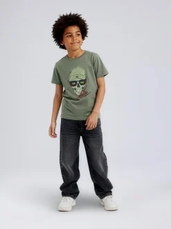 Ted T-shirt, Shadow, 122-128 cm