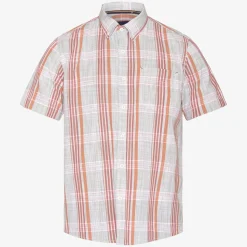 Teis Check Slub Skjorte, Sun Baked, XXL