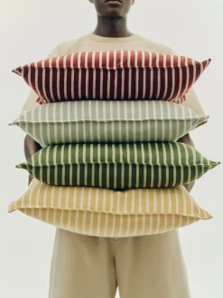 Terrazza Bold Strip Pude, Olive, 50x50 cm