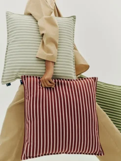 Terrazza Bold Strip Pude, Olive, 50x50 cm