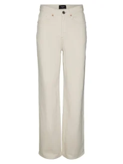 Tessa Højtaljede Jeans, Ecru, W31/L34