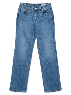 Tessa Højtaljede Jeans, Medium Blue Denim, W27/L32