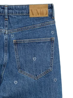 Tessa Rhine Hearts Jeans, Medium Blue Denim, W29/L34